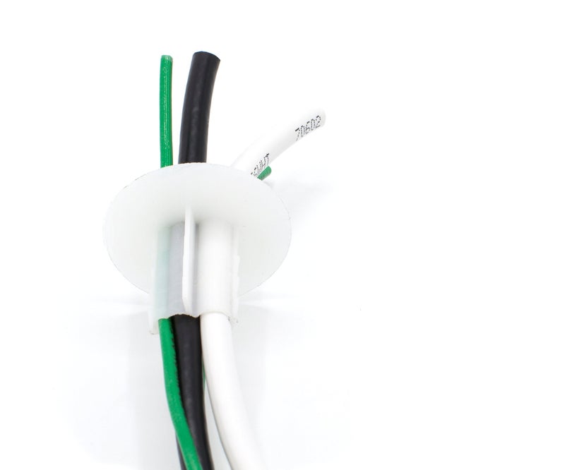 THE CIMPLE CO Dual Feed Thru Bushing - (White) RG6 Feed Through Bushing (Grommet) Replaces Wallplates (Wall Plates) for Coax Coaxial Cable, Network Cable, CCTV - Indoor/Outdoor - 10 Pack - Image 4